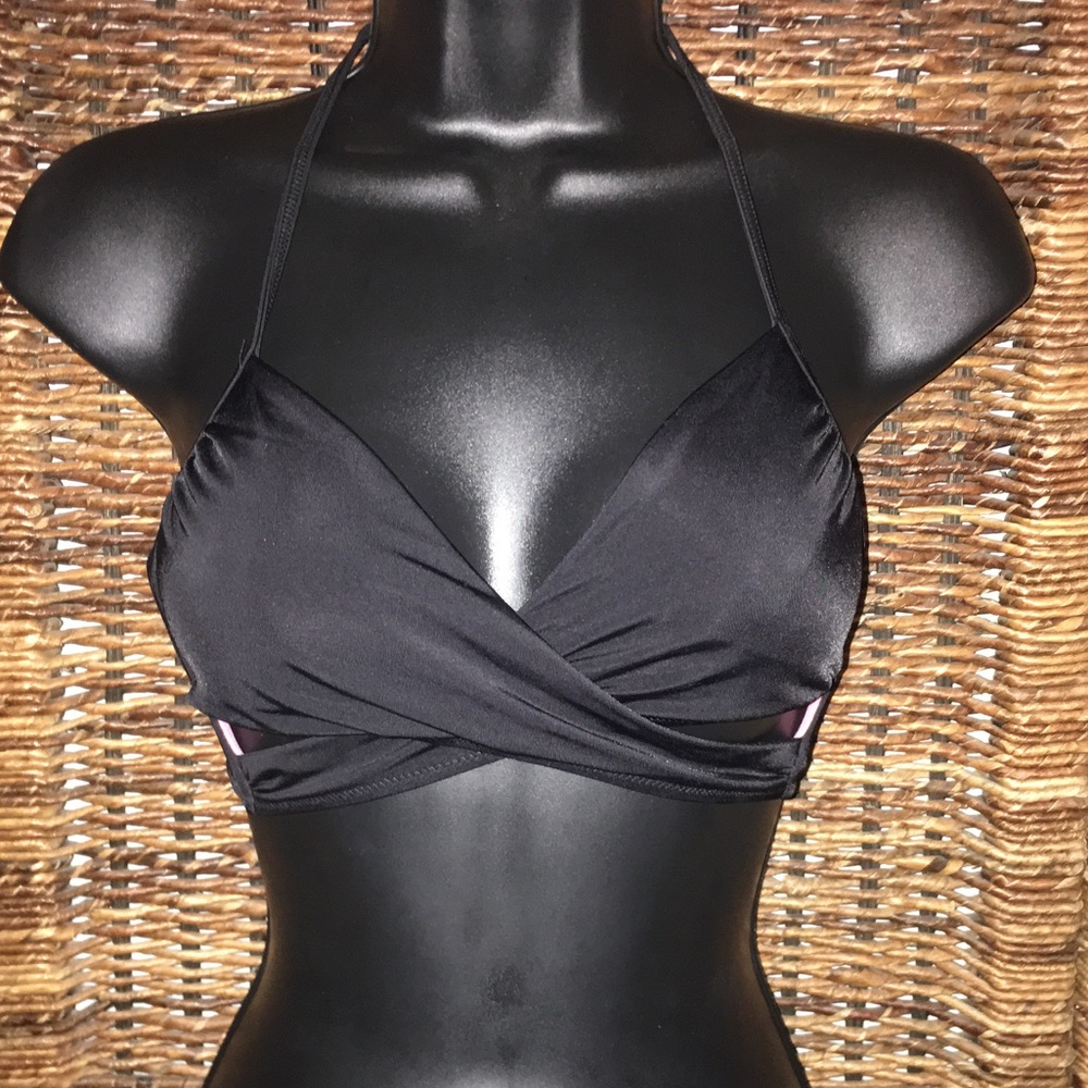 Black Twisted Bikini Top